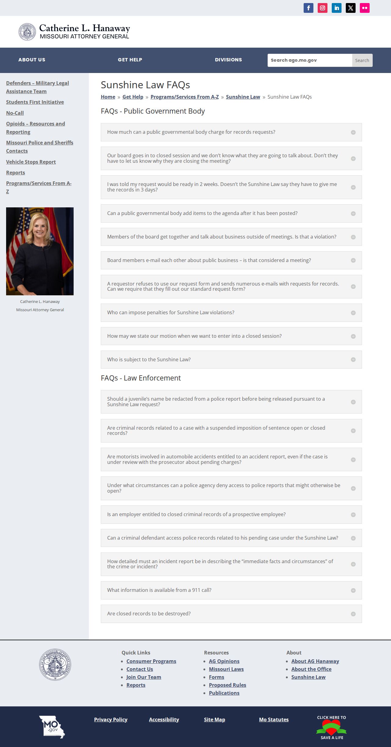 Carter County civil docket research image of Missouri Sunshine Law frequently asked questions