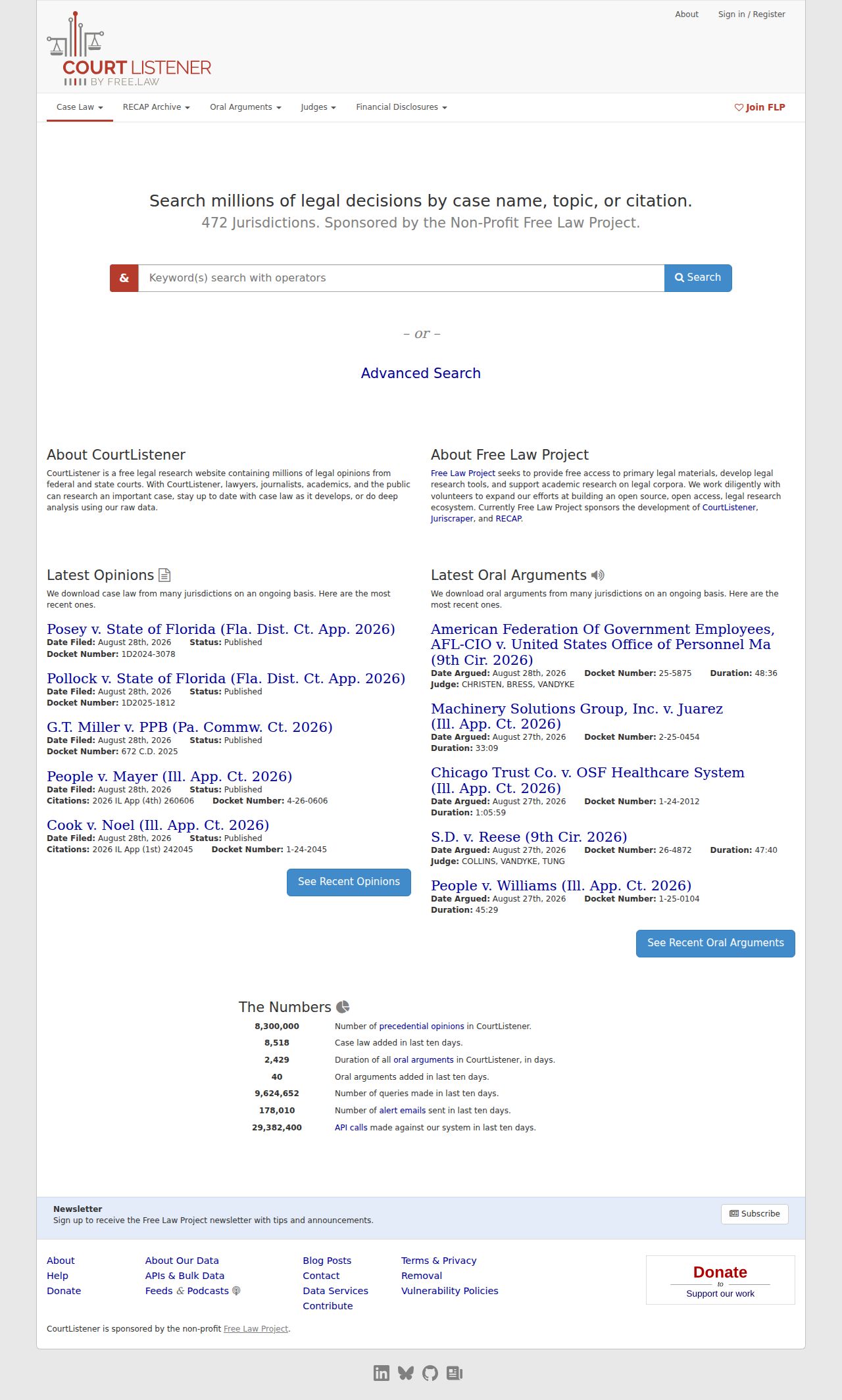 Ellsinore court docket records CourtListener RECAP federal docket search